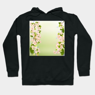 Cherry Blossoms on Green Hoodie